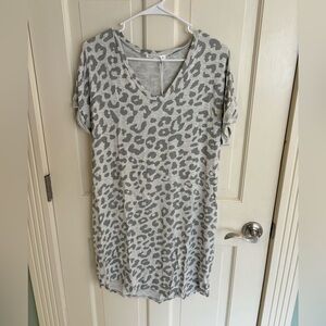 Grey Cheetah Extra Soft Dress! Size medium